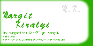 margit kiralyi business card